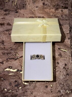 Sterling Silver Black Onyx Accent Ring - Women's Jewelry